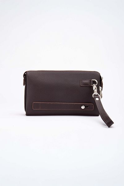 Niki Leather Πορτφόλιο με φερμουάρ Blanc από γνήσιο δέρμα