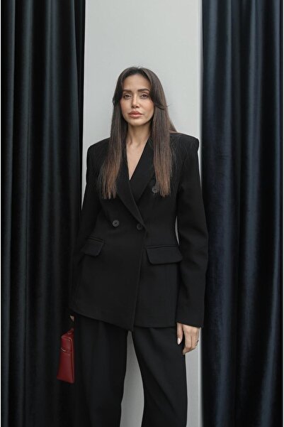 Havoş Black Premium Blazer Jacket Pants Set