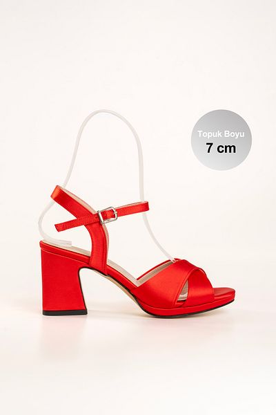 E&L Company 7cm Red Satin, Very Light, Non-Slip. Running Is Guaranteed.