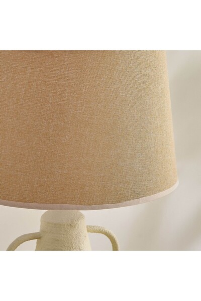 Home Box Collett Paper Mache E27 Table Lamp with Linen Shade 30x30x49.5 cm