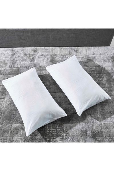 Home Box Ballina 2-Piece Solid Cotton Pillow Cover Set 50x75 cm