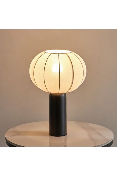 Home Box Collett Metal Table Lamp with Fabric Shade 25x25x37.5 cm