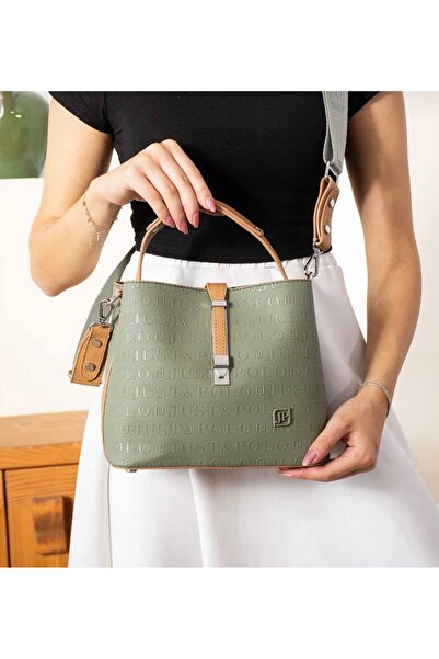 çantamgelsin Justpolo Women's Embossed Printed Vegan Shoulder and Hand Bag wi...