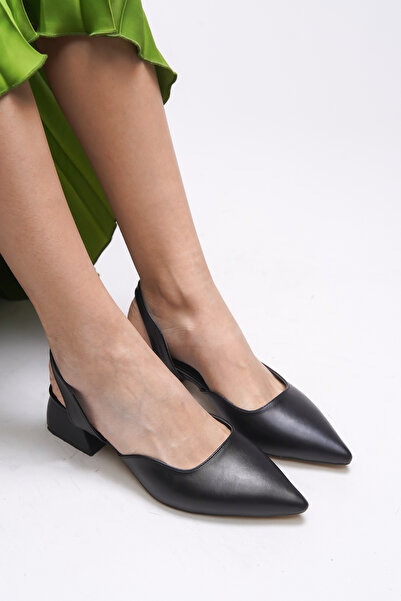 Riccon Glomythe Kadın Topuklu Ayakkabı 0012111 Siyah Cilt