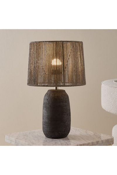 Home Box Nash Terracotta Base Table Lamp with Specialty Shade 28x45 cm