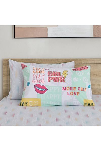Home Box Ivy Sparkle and Shine 2-Piece Microfibre Pillow Cover Set 50x75 cm