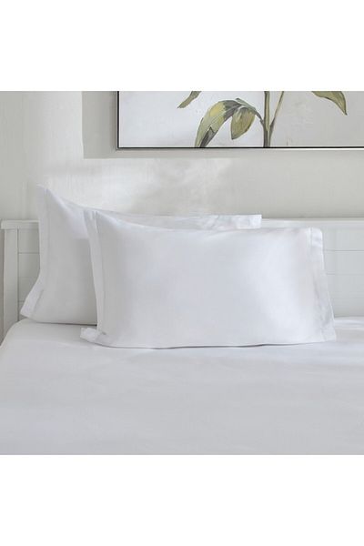 Home Box Opulent Luxe 2-Piece Cotton Solid Pillow Case Set 50x75+5 cm