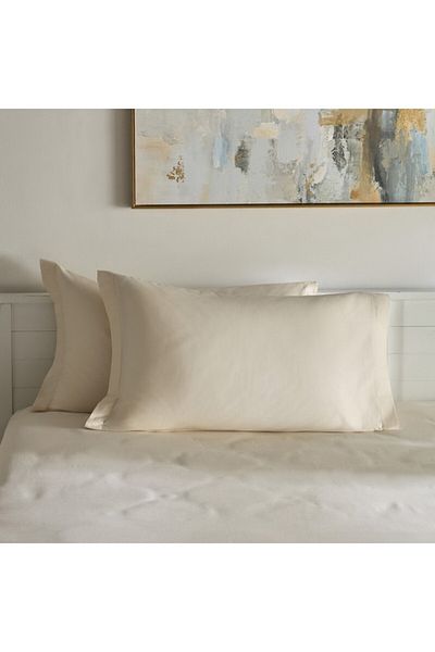Home Box Opulent Luxe 2-Piece 400TC Cotton Solid Pillowcase Set 50x75+5cm