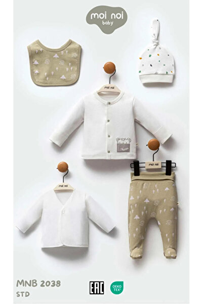 Moi Noi Desenli 5'li Hastane Çıkışı Zıbın Seti (Yenidoğan) 2056