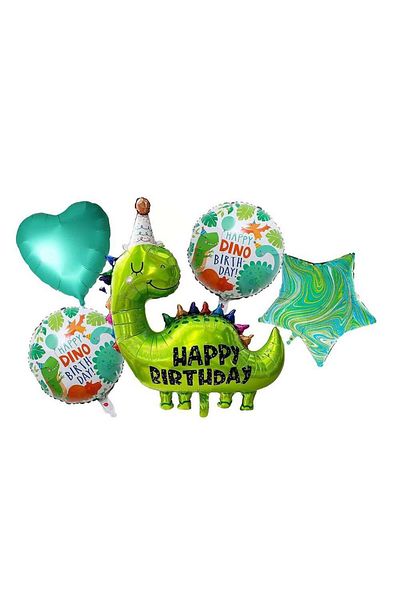 DÜVENCİ TİCARET Green Dinosaur Set of 5