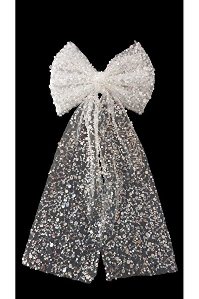 Minvallife PULLU TÜL KUMAŞ 8 CM OTOMATİK KLİPSLİ FİYONKLU DÜĞÜN NİŞAN VS ÖZEL...