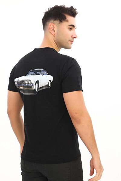 EREN STYLE 1965 Chevrolet Impala B Štampano crna S Slim fit majica