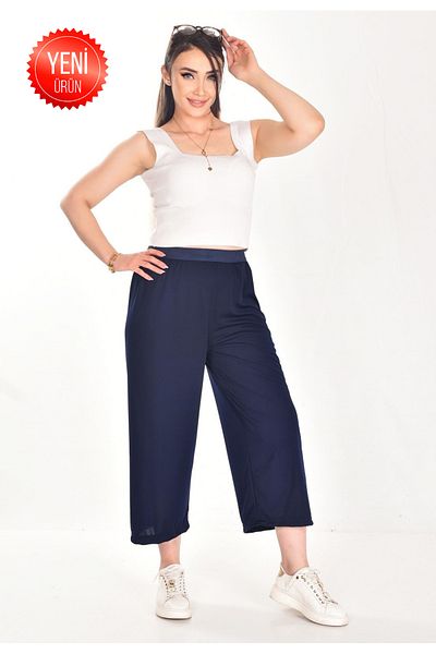 By Piera Jarse Femei Pantaloni Fusta Lenjerie de corp Căptușeală Lungime la gleznă Bleumarin