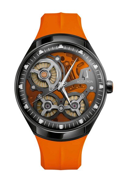 Bulova 28A205 Mens Watch Accutron DNA Casino Limited Edition orange