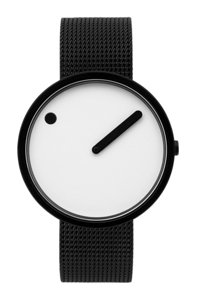 Picto 43379-1020 Ceas unisex Alb-negru 40mm 5ATM