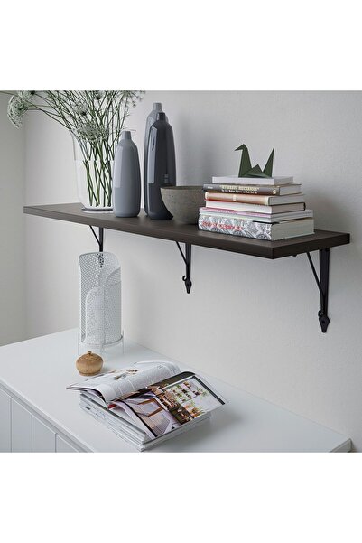 IKEA duvar rafı, venge-antrasit, 120x30 cm