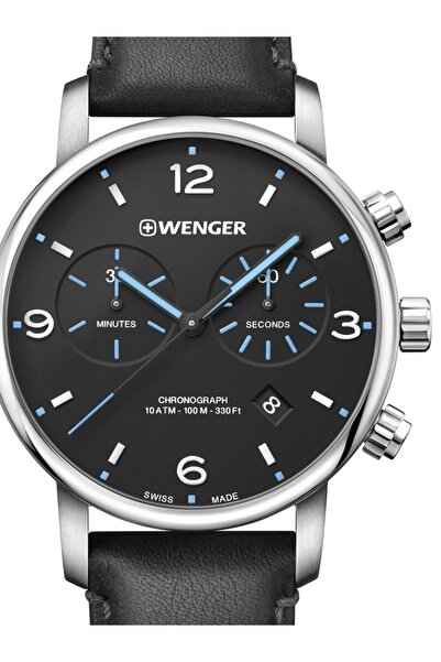 Wenger Mens Watch 01.1743.120, Quartz, 44mm, 10ATM