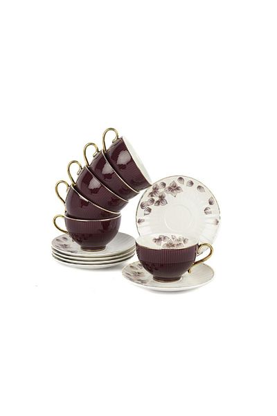 Mikasa Moor Plum Set of 6 Teacups - 250Cc
