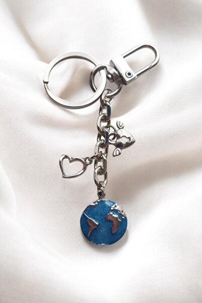 JoyShine سلسلة مفاتيح حلية الحقيبة ذات الشكل العالمي - إكسسوارات هدايا بتصميم...