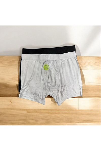XORVİO Ανδρικό μπαμπού Lycra 1ης ποιότητας αναπνεύσιμο ύφασμα ειδικής υφής ελαστική μέση Boxer 2 τεμαχίων οικονομικό πακέτο