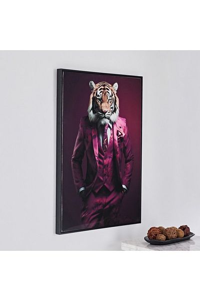 Home Box Ersel Tiger Framed High Gloss Picture 50x70x2.5 cm