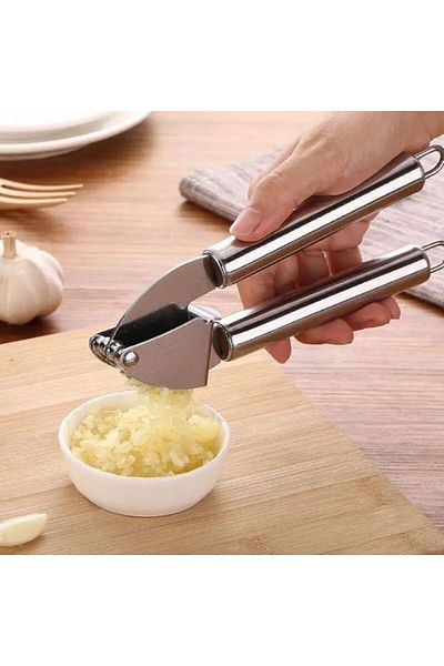 Generic Stainless Steel Garlic Press, Silver, 1 Piece