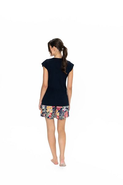 U.S. Polo Assn. Set din bumbac cu imprimeu floral, cu buzunare, cu maneci scurte - Tricou si pantaloni scurti pentru femei