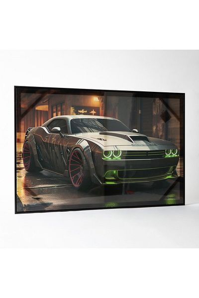 Home Box Ersel Lamborghini Framed Picture with High Gloss Surface 60x90x2.8 cm