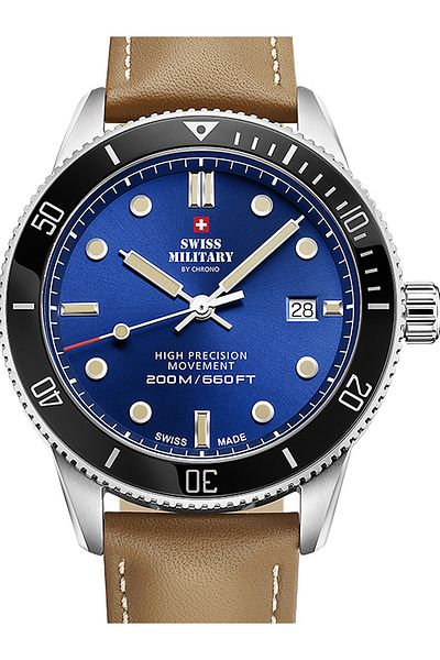 Swiss Military SM34088.05 Diver Quartz Mens Watch 42mm 20ATM