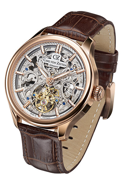 Carl Von Zeyten Ceas barbatesc Carl Von Zeyten CVZ0014RSLS, automat, 46 mm, 3ATM