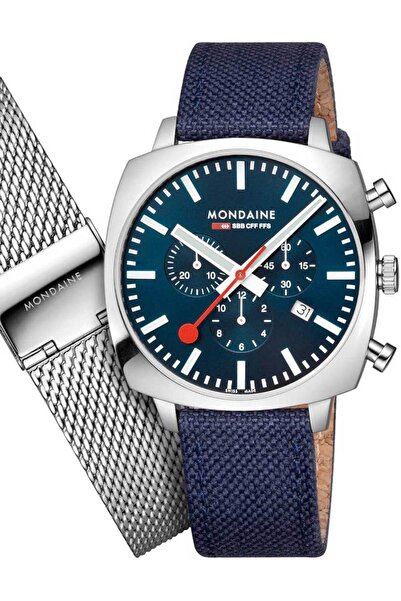 MONDAINE Mens Watch MSL.41440.LD.SET, Quartz, 41mm, 5ATM