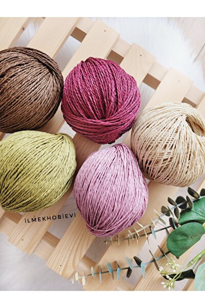 ilmekhobievi Kağıt Ip 5li 250gr %100 Paper (FANTAZİ IP) -mürdüm-a.lila-a.yeşi...