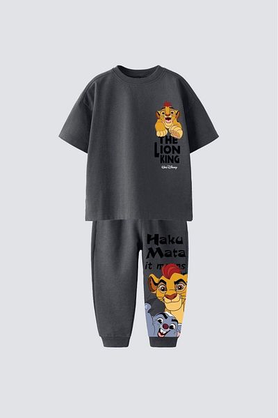 Magu Σετ παιδικής φόρμας Lion King T-shirt και φούτερ κάτω-κορυφή