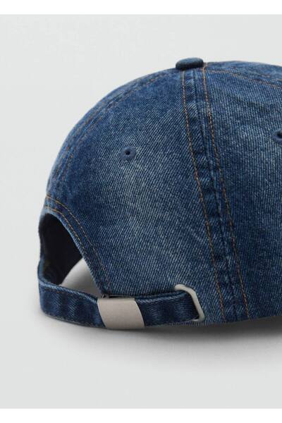 MANGO Woman Vizörlü denim kasket şapka