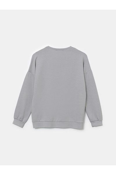 LC Waikiki Γυναικείο φούτερ XSIDE Γκρι Crew Neck