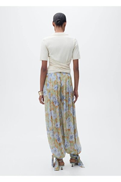 MANGO Woman Çiçekli balon pantolon