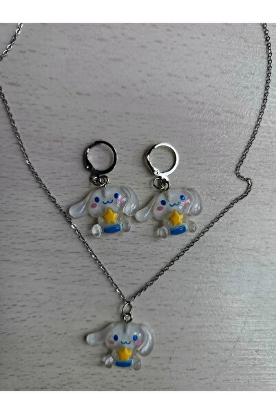 LORESİMA AKSESUAR Sanrio Pisces Earrings Necklace Set