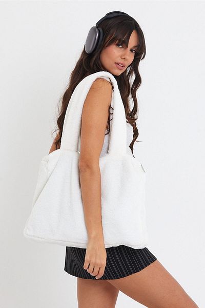 fluffy Geanta pentru laptop Toscana Cloud de pluș pentru femei - Mâner 42x34 Geantă pentru computer 65 cm