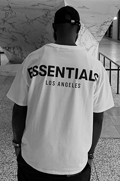 Moda Glo Tricou oversize unisex cu decolteu rotund cu imprimeu Essentials