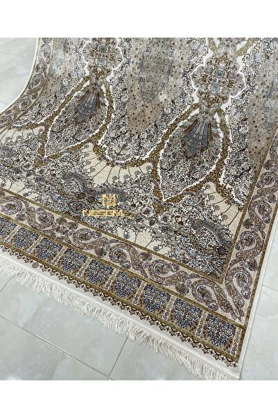 Neşem Halı Boutique DIORA KUMKAPI 8091 A KREM BEJ 150  TARAK İPEK DOKUMA MAKİ...