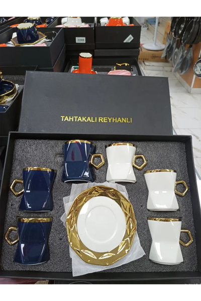 MOTAFAEL Kahvesi Fincan Takımı ** 12 Parça 6 Kişilik ** Porselen