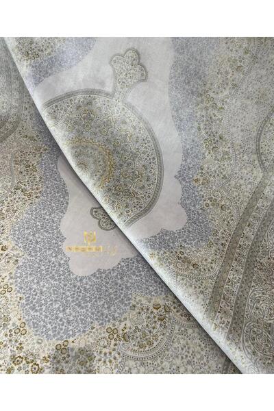 Neşem Halı Boutique DIORA KUMKAPI 8092 E KREM GRI 150  TARAK İPEK DOKUMA MAKİNE HALISI.