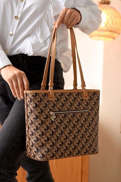 Cacharel Paris Women's 3-Compartment Monogram Shoulder Bag