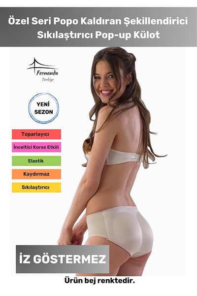 Fernanda Special Production Buttock Lifting Non-Gathering Firming Shaping Pop-Up Women's Panties Underwear