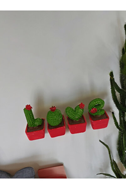 Minik Mucizeler Mini boy saksılı love biblolar love yazısı saksı süsü