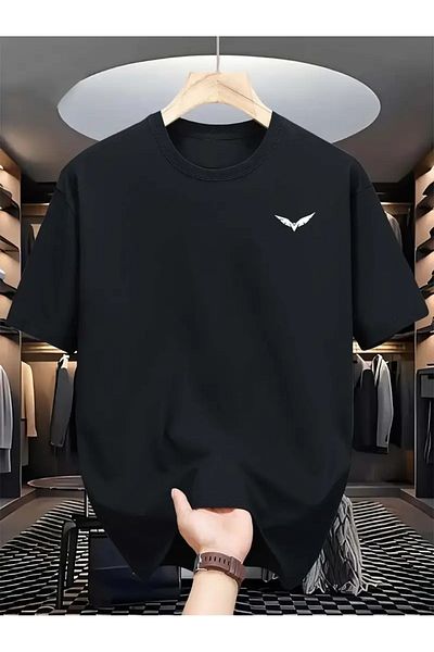 Frisson Unisex Bird Printed Crew Neck Oversize T-Shirt