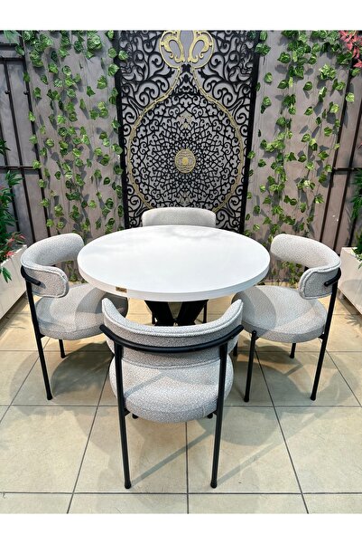 ROYALİSA TABLE CHAİR ELİSA 4 KİŞİLİK MUTFAK MASA SANDALYE TAKIMI