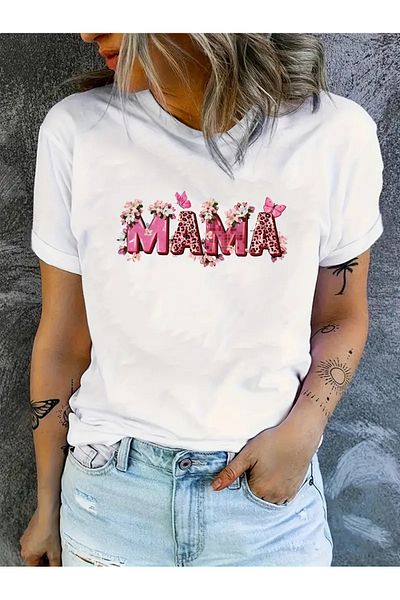 Frisson Unisex Best Mom Printed Crew Neck Oversize T-Shirt