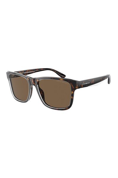 Emporio Armani Man Pillow Sunglasses- Ea 4208 - Lense Size:56mm - Shiny Havana/top Crystal