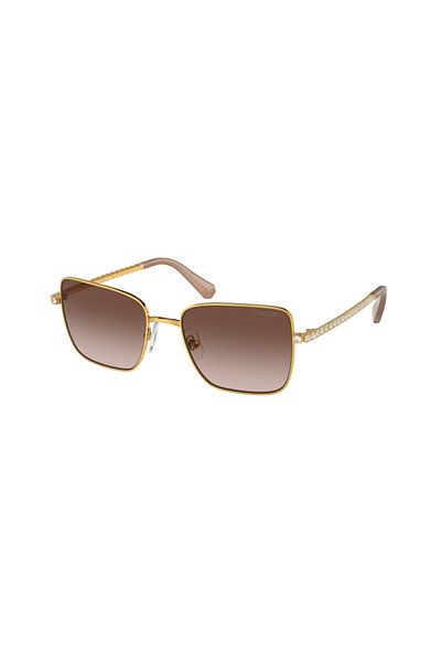Swarovski Women's Sunglasses Round Metal Light Gold